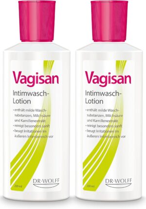 Penisvergrößerung & Pflege – Vagisan Intimate Wash Lotion - 2 x 200 ml | For Gently Cleaning the Intimate Area in Dryness, Itching and Burning | Prevents Infections and Skin Irritation