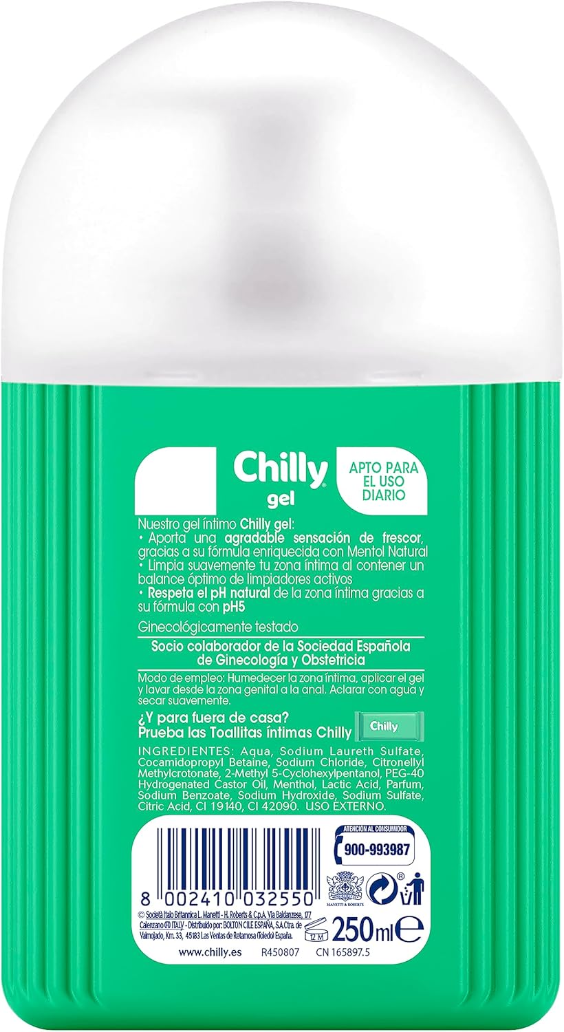 Penisvergrößerung & Pflege – Chilly 8002410032550 Fresh Gel Intimo - Gel Intimate Hygiene 250 ml – Bild 2