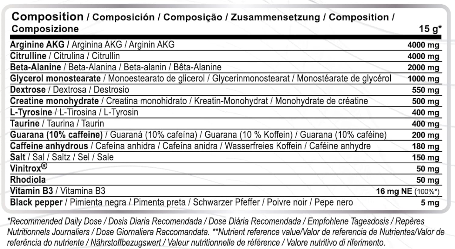 Ausdauer & Energie – Pre Workout Booster - Black Rage Xtreme - Booster Pre Workout - Gym Booster - Pre Workout with L Arginine, Creatine Monohydrate, Taurine, Caffeine - Pre-Workout - 450 g (Lollipops) – Bild 3