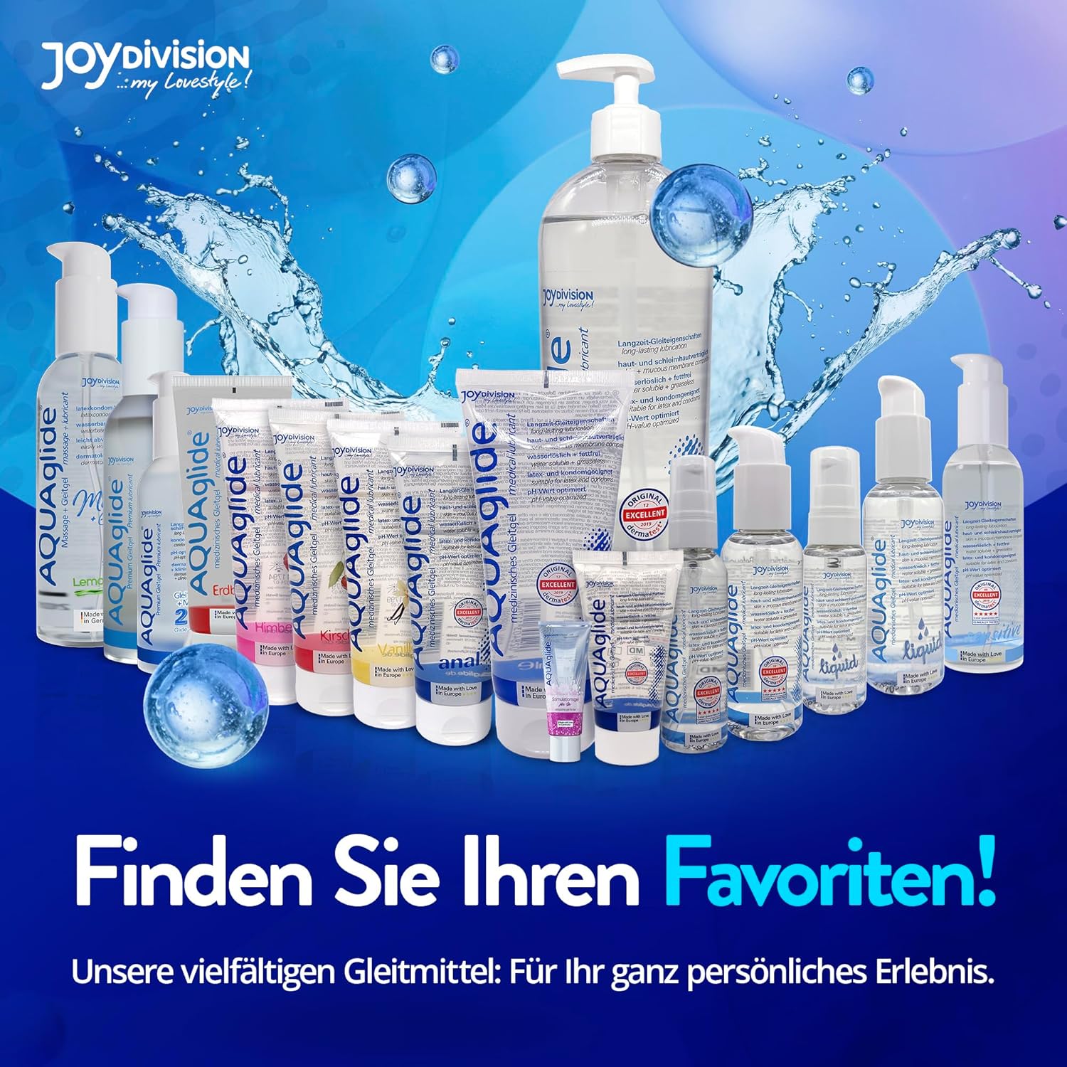 Penisvergrößerung & Pflege – Joydivision AQUAglide, 200 ml, Natural Lubricant, Crystal Clear & Vegan Lubricant, pH-Optimised and Latex Condom-Compatible – Bild 6