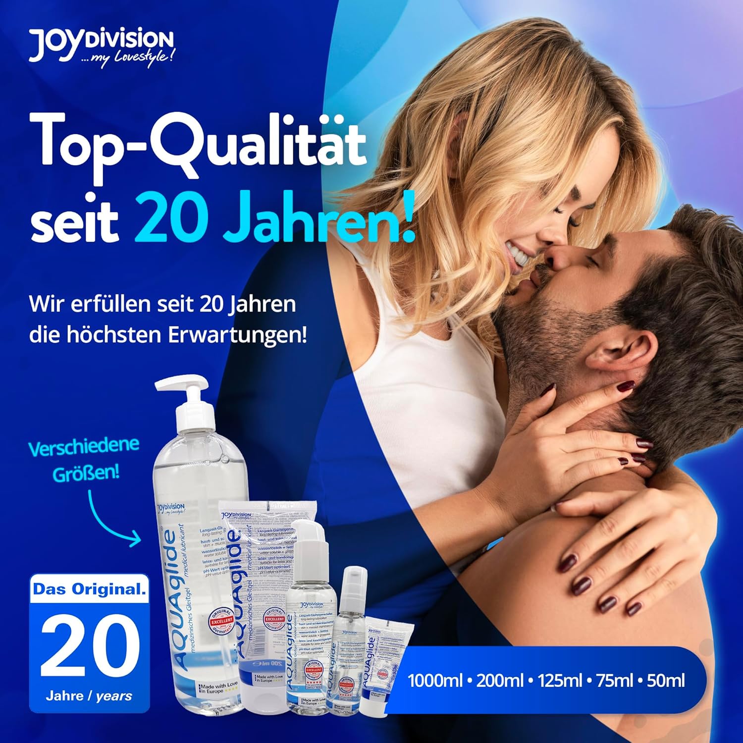 Penisvergrößerung & Pflege – Joydivision AQUAglide, 200 ml, Natural Lubricant, Crystal Clear & Vegan Lubricant, pH-Optimised and Latex Condom-Compatible – Bild 4