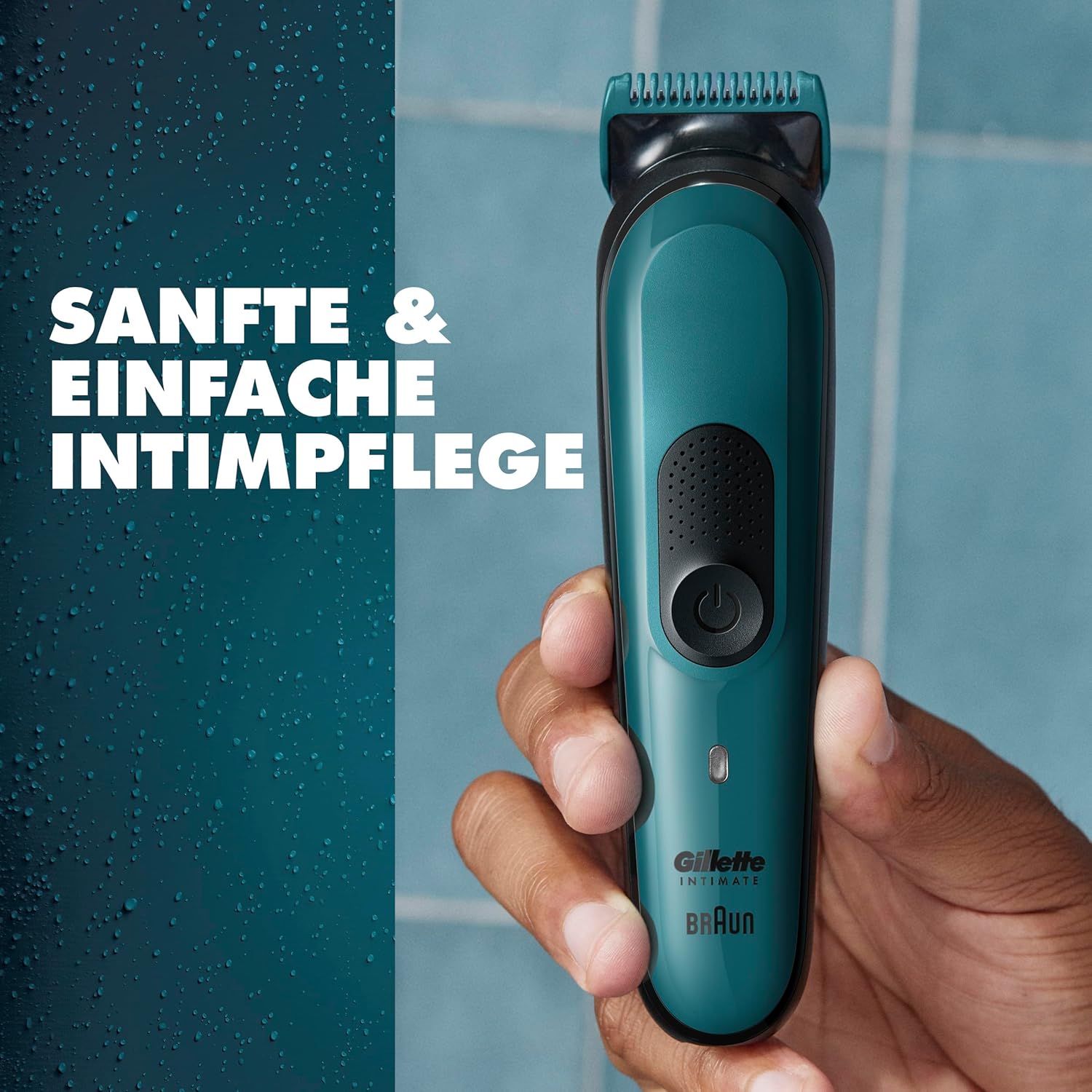 Penisvergrößerung & Pflege – Gillette Intimate Electric Body Shaver for Men for Intimate Area, SkinFirst Intimate Shaver, Trimmer with Lifetime Sharp Blades, Waterproof, Wireless for Wet and Dry Use – Bild 5