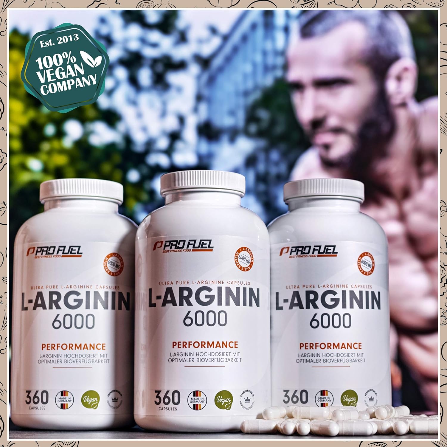 Ausdauer & Energie – L-Arginine 360 Capsules Vegan - with 6000 mg High-Quality L-Arginine from Fermentation (of which 6000 mg Pure L-Arginine) per Daily Dose - L-Arginine in Base Form - Laboratory Tested with Certificate – Bild 4