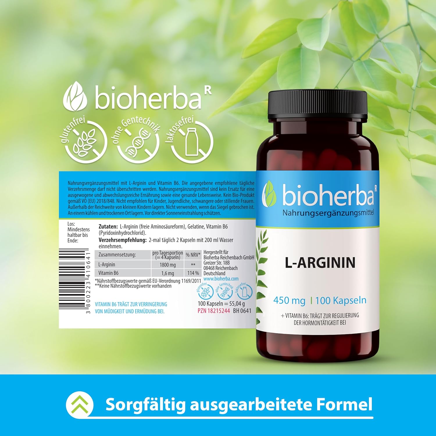 Potenzmittel & Standfestigkeit – L-Arginine Capsules - Pack of 300 High Dose with 450 mg Plus Vitamin B6 by BIOHERBA PZN 18215244 – Bild 7