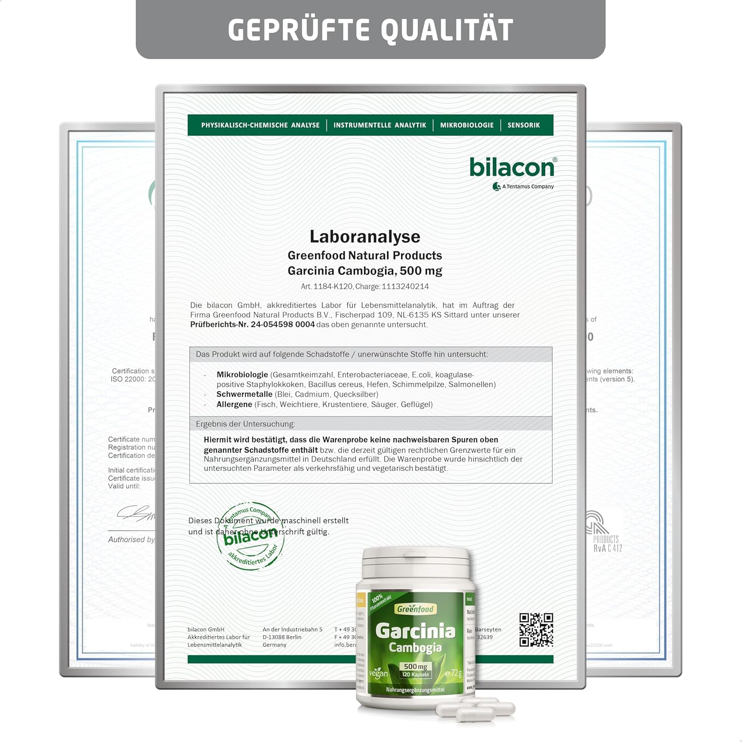 Potenzmittel & Standfestigkeit – Garcinia Cambogia, High Dosage, 500 mg – 120 Capsules, Vegan. High Quality Extract – with at least 60% HCA. No Artificial Additives – Laboratory Tested Greenfood. – Bild 6