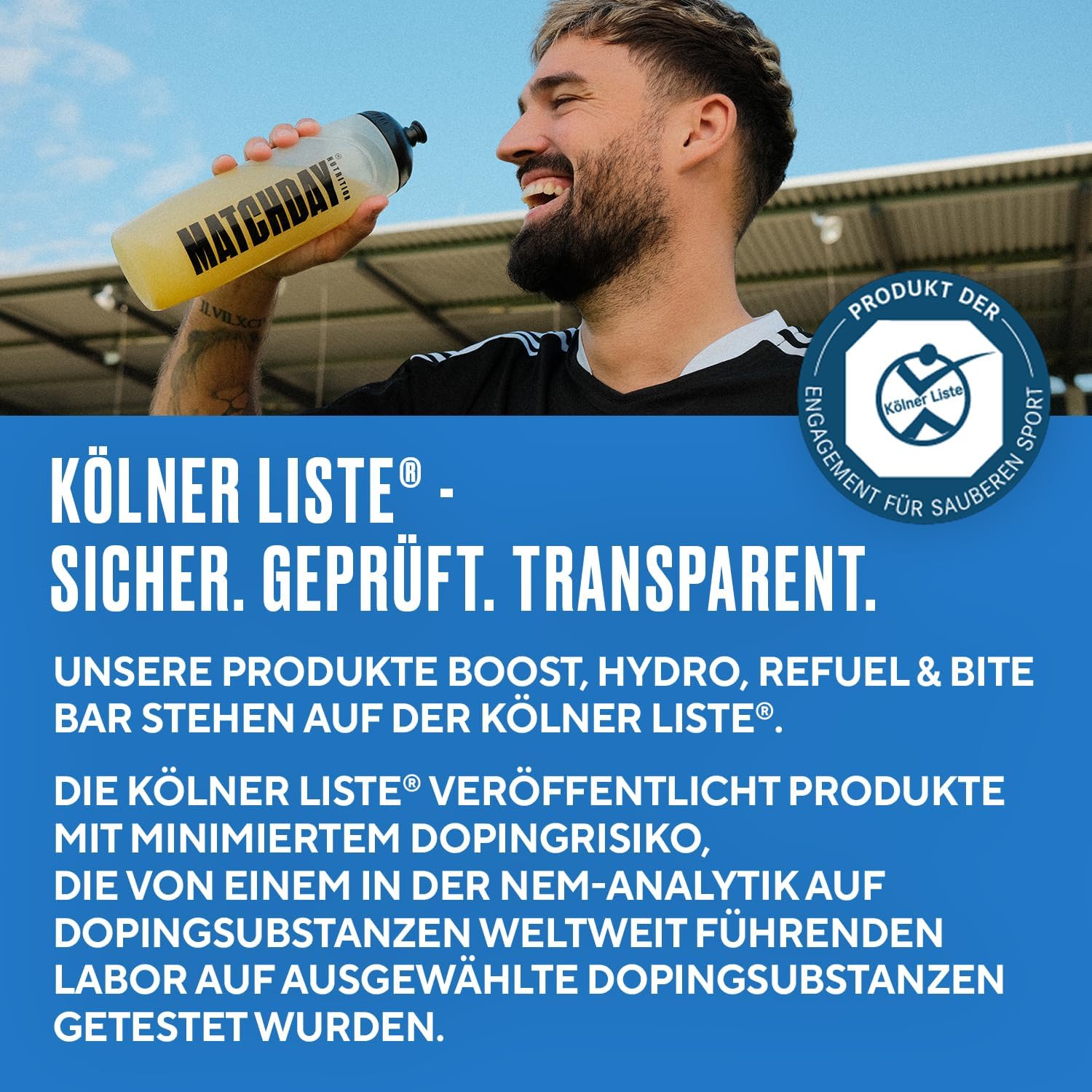 Ausdauer & Energie – MATCHDAY NUTRITION Boost for Footballers I ATP Booster I Athlete Drink with Amino Acids and Carbohydrates I 20 Servings for More Speed Power, Explosivity & Endurance (Blue Razz) – Bild 6