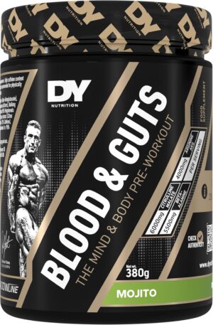 Ausdauer & Energie – Dorian Yates Nutrition - Blood & Guts | Pre Workout Booster with Arginine + Citrulline (380 g, Mojito)