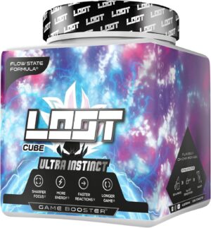 Ausdauer & Energie – LOOT® Game Booster, for Concentration, Endurance, Responsiveness, 50 Servings (400 g) with Caffeine & 20 Unique Ingredients, Flow-State® Formula, Ultra Instinct®