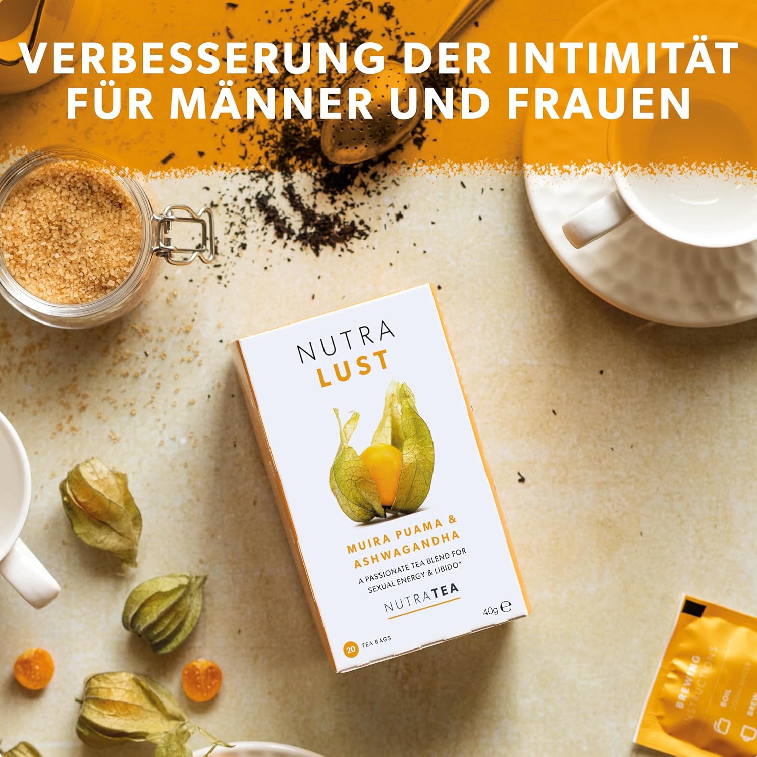 Potenzmittel & Standfestigkeit – Nutra Tea NUTRALUST Libido Tea to Increase Pleasure, Contributes to Hormonal Balance, Maintain Sexual Function for Women & Men, 20 Reusable Tea Bags – Bild 4