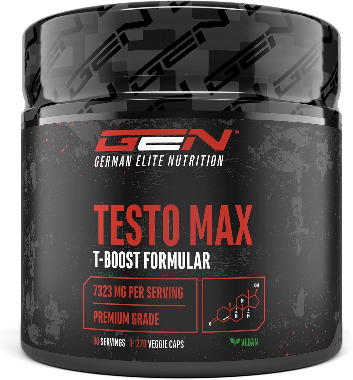 Ausdauer & Energie – Testo MAX - 270 Capsules - High Dose (6780 mg) per Daily Serving with Amino Acids + Plant Extracts Tribulus + Maca Extract + Boron + D-Aspartic Acid - Laboratory-Tested - German Elite Nutrition