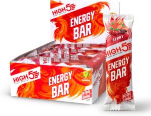 Ausdauer & Energie – HIGH5 Energy Bar - High Caloric Bars for Running, Cycling & Hiking - Vegan Oat Bars with Real Fruits - Healthy Snacks for Training, Competition & Everyday Use (12 x 55 g Soft Bar Bar, Berry)