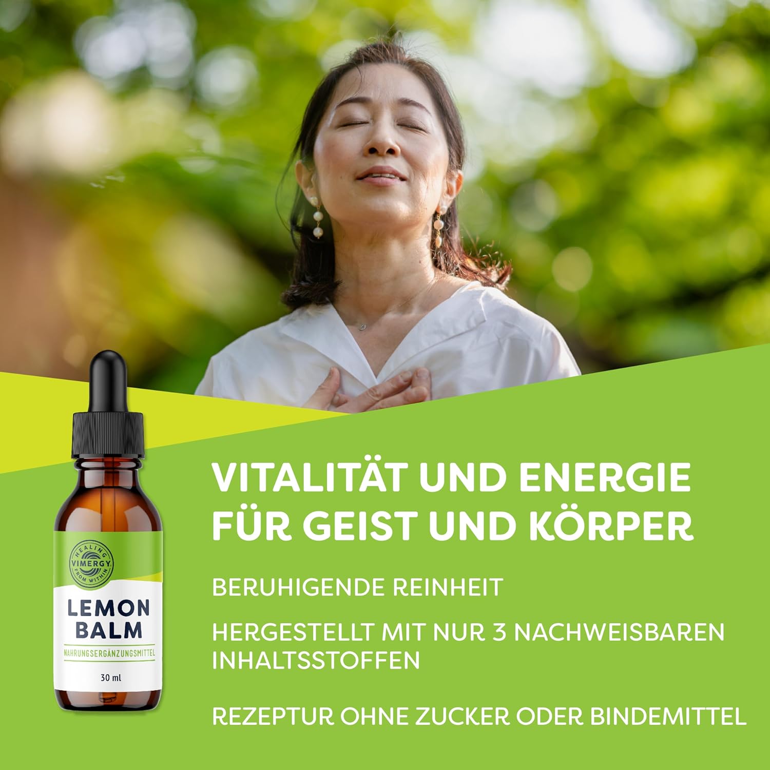 Potenzmittel & Standfestigkeit – Vimergy Lemon Balm Extract, 30 Servings – Traditionally Used in Herbal Medicine as a Sleep aid During Times of Mental Stress – Alcohol-Free – Gluten Free, Non-GMO, Kosher, Vegan & Paleo (30 ml) – Bild 2