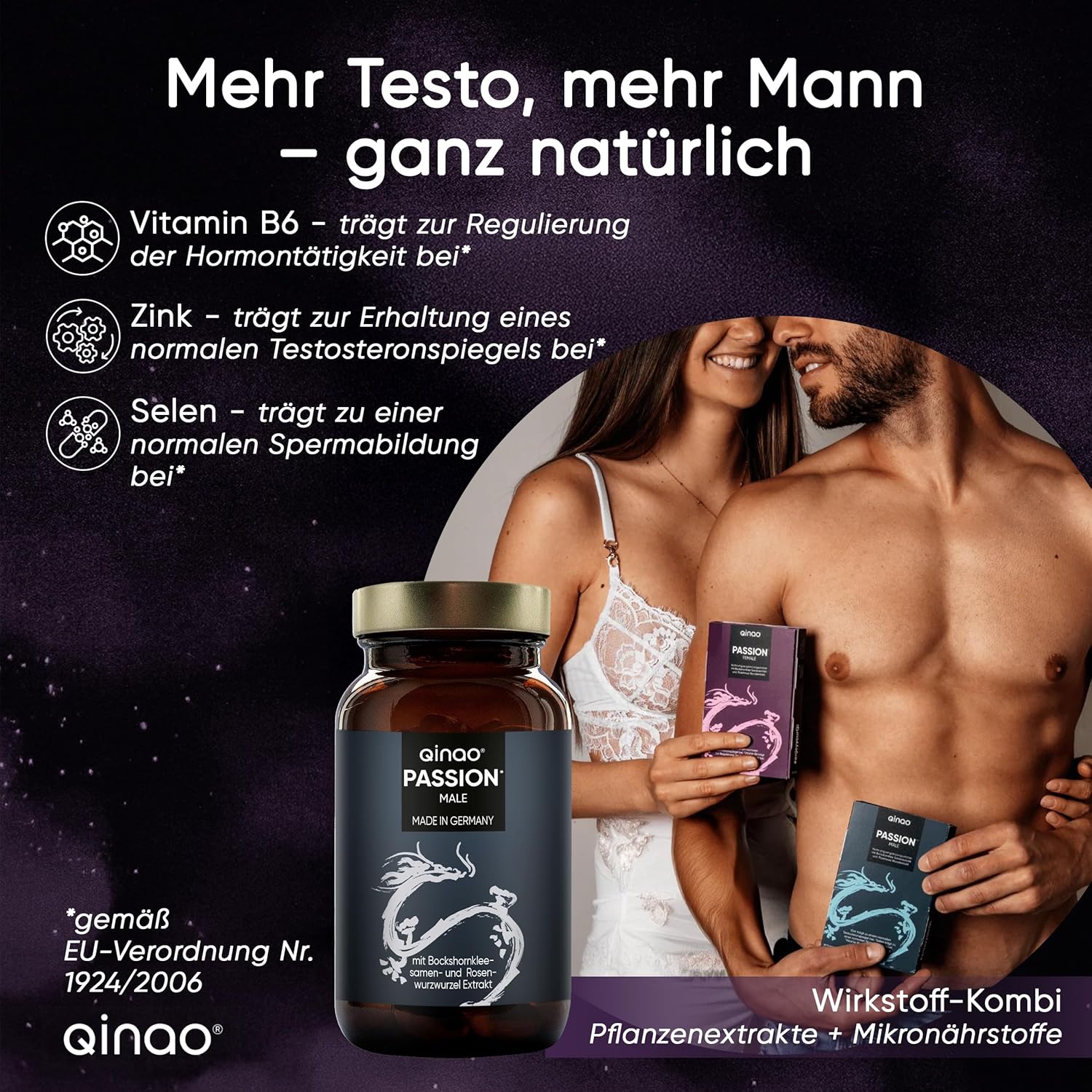 Potenzmittel & Standfestigkeit – Passion Male Vegetable Libido Booster for Men with L Arginine and Citrulline, Supports Testosterone Levels and Lust 90 Capsules, Vegan and No Artificial Additives – Bild 6