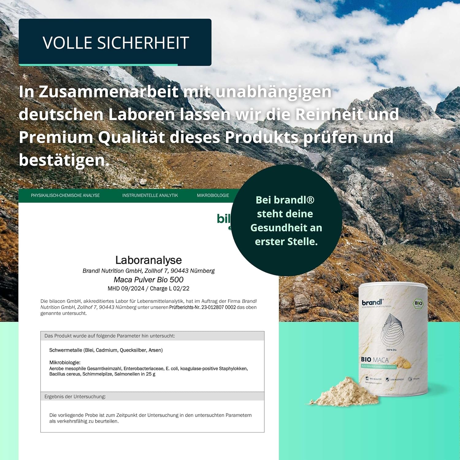 Potenzmittel & Standfestigkeit – Maca Powder Organic from Peru, Optimised for Athletes by brandl Bottled in Germany, 500 g – Bild 5