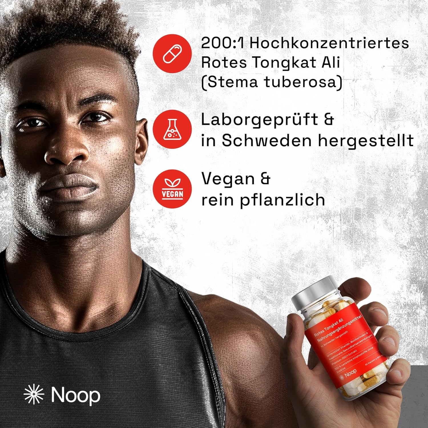 Ausdauer & Energie – Noop Red Ton-kat 400mg Capsules Premium Quality from Sweden with Stema Tuberosa Root Extract, 60 Vegan Capsules – Bild 5